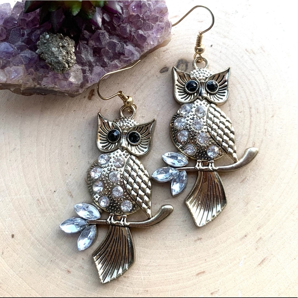 VINTAGE Owl Earrings